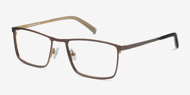 MOD-B1736 Brun MétalMontures de lunettes de vue d'EyeBuyDirect, Vue d'Angle