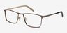 MOD-B1736 Brun MétalMontures de lunettes de vue d'EyeBuyDirect, Vue d'Angle