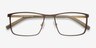 MOD-B1736 Brun MétalMontures de lunettes de vue d'EyeBuyDirect, Vue Rapprochée