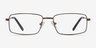 Parcel Brown MetalEyeglass Frames from EyeBuyDirect, Front View