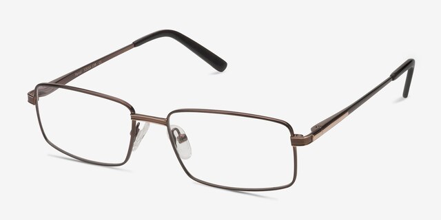 Parcel Brown MetalEyeglass Frames from EyeBuyDirect, Angle View
