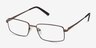 Parcel Brown MetalEyeglass Frames from EyeBuyDirect, Angle View