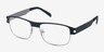 Wallace Matte Black MetalEyeglass Frames from EyeBuyDirect, Angle View