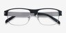 Wallace Matte Black MetalEyeglass Frames from EyeBuyDirect, Closed View