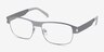 Wallace Matte Gray MetalEyeglass Frames from EyeBuyDirect, Angle View