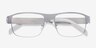 Wallace Matte Gray MetalEyeglass Frames from EyeBuyDirect, Closed View