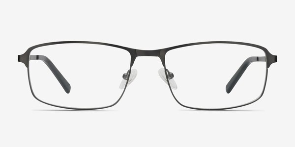 Capacious Matte Gunmetal Metal Eyeglass Frames
