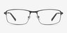 Capacious Matte Gunmetal MétalMontures de lunettes de vue d'EyeBuyDirect, Vue de Face