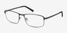 Capacious Matte Gunmetal MétalMontures de lunettes de vue d'EyeBuyDirect, Vue d'Angle
