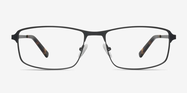 Capacious Black Metal Eyeglass Frames