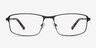 Capacious Noir MétalMontures de lunettes de vue d'EyeBuyDirect, Vue de Face