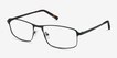 Capacious Black MetalEyeglass Frames from EyeBuyDirect, Angle View