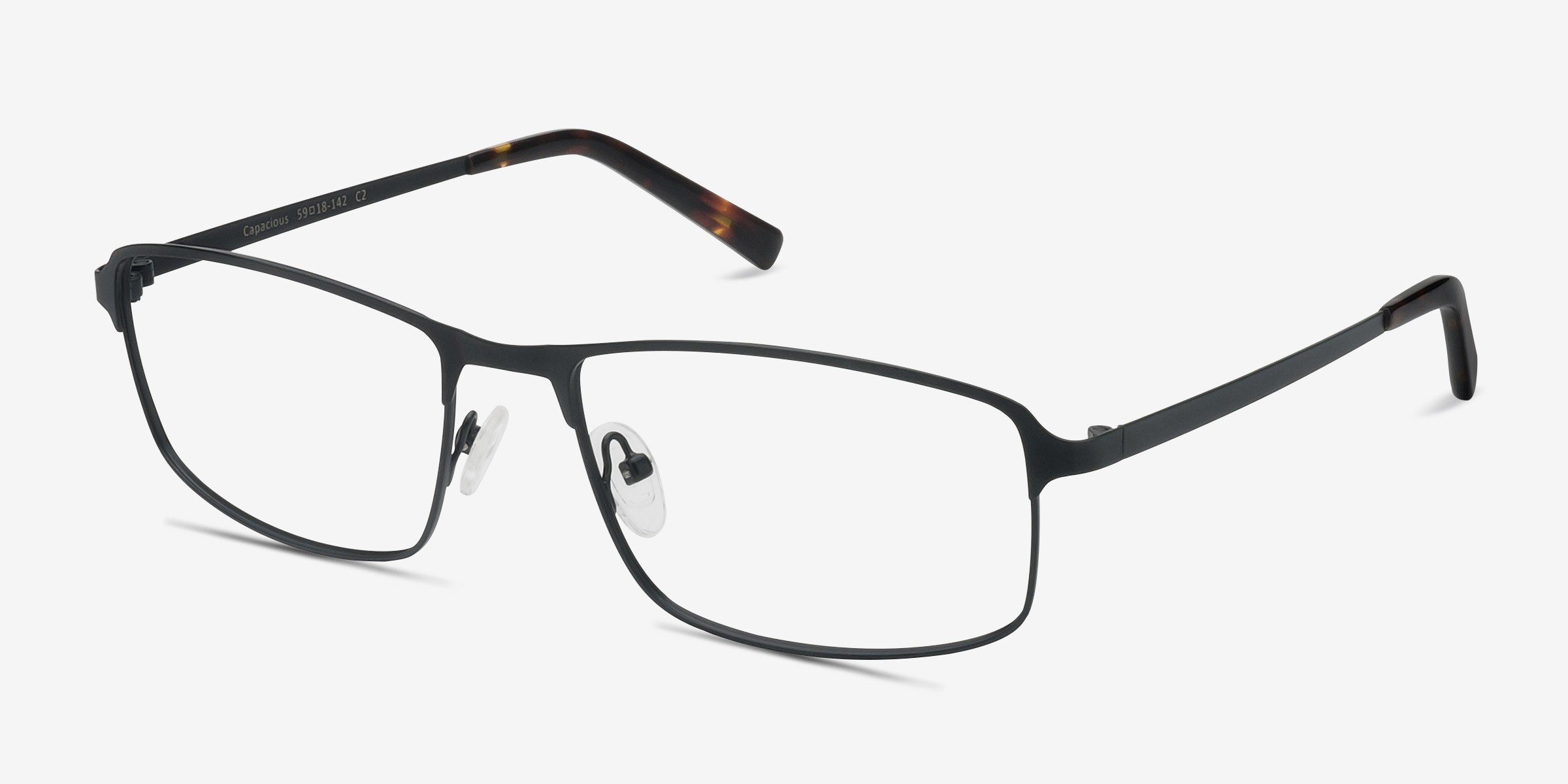 Capacious Rectangle Black Glasses for Men | Eyebuydirect