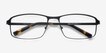 Capacious Black MetalEyeglass Frames from EyeBuyDirect, Closed View