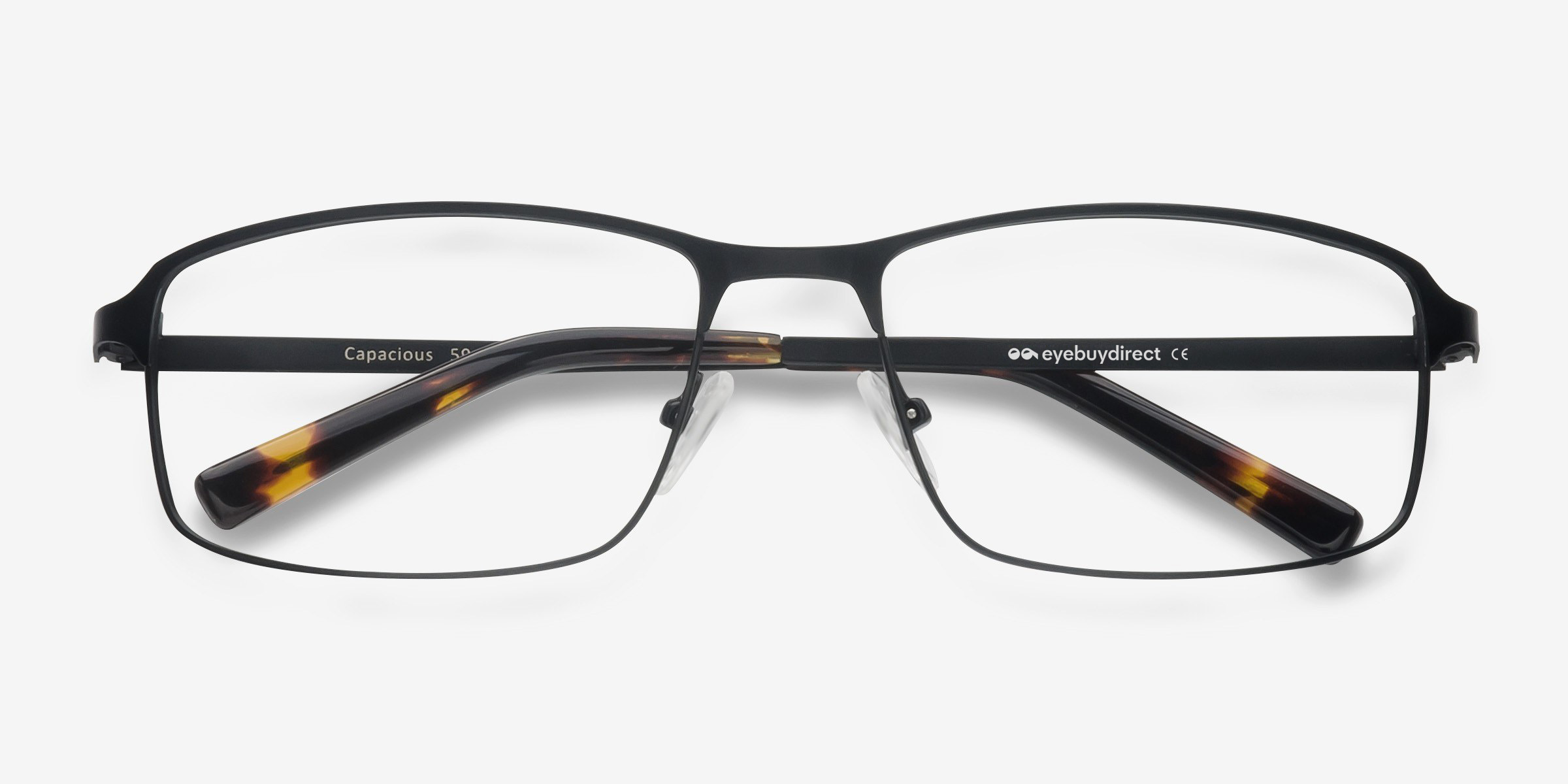 Capacious Rectangle Black Glasses for Men | Eyebuydirect