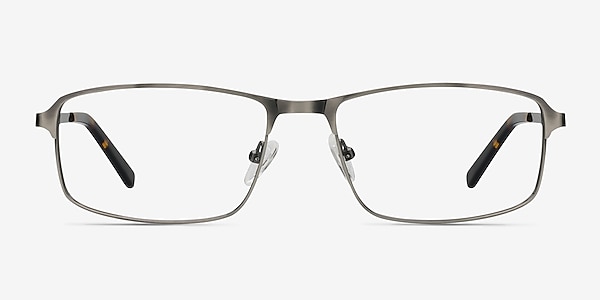 Capacious Gunmetal Silver Metal Eyeglass Frames