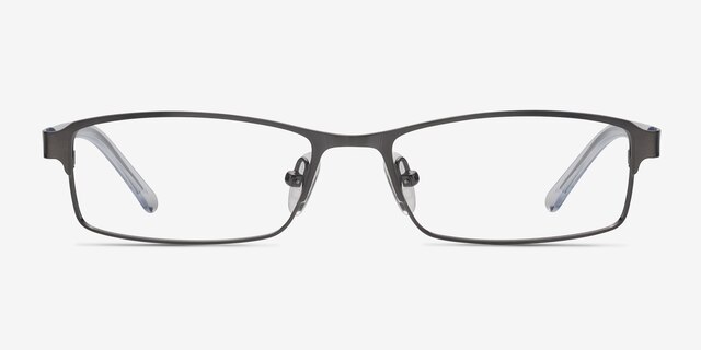Olsen Gunmetal MetalEyeglass Frames from EyeBuyDirect, Front View