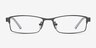 Olsen Gunmetal MetalEyeglass Frames from EyeBuyDirect, Front View