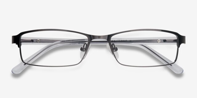 Olsen Gunmetal MetalEyeglass Frames from EyeBuyDirect, Closed View