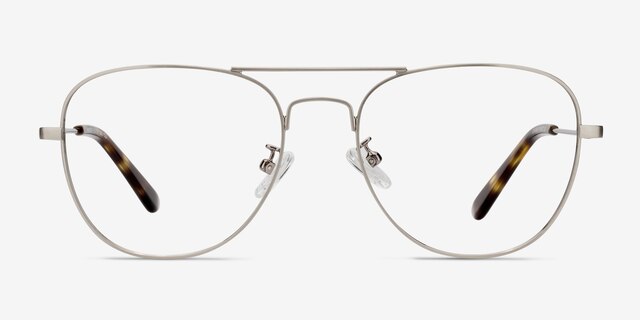 Harrier Gunmetal MetalEyeglass Frames from EyeBuyDirect, Front View