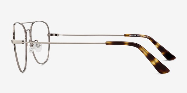Harrier Gunmetal MetalEyeglass Frames from EyeBuyDirect, Side View