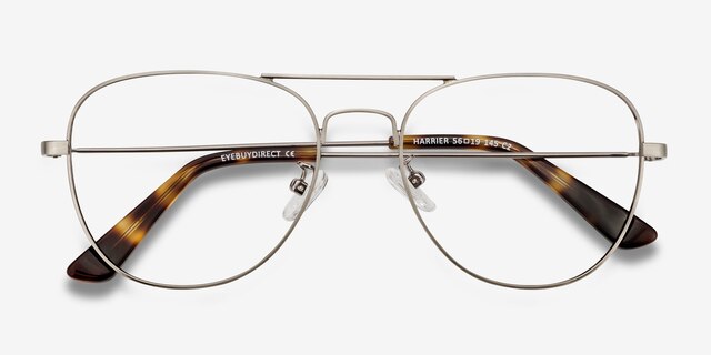Harrier Gunmetal MetalEyeglass Frames from EyeBuyDirect, Closed View
