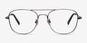 Courser Gunmetal MétalMontures de lunettes de vue d'EyeBuyDirect, Vue de Face