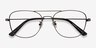 Courser Gunmetal MétalMontures de lunettes de vue d'EyeBuyDirect, Vue Rapprochée