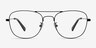 Courser Black MetalEyeglass Frames from EyeBuyDirect, Front View