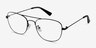 Courser Black MetalEyeglass Frames from EyeBuyDirect, Angle View