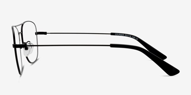 Courser Black MetalEyeglass Frames from EyeBuyDirect, Side View