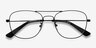 Courser Black MetalEyeglass Frames from EyeBuyDirect, Closed View