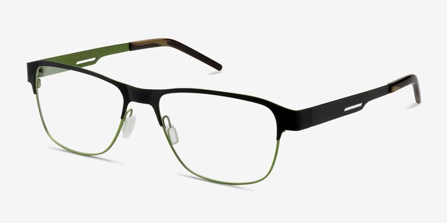 Python Black MetalEyeglass Frames from EyeBuyDirect, Angle View