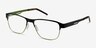 Python Black MetalEyeglass Frames from EyeBuyDirect, Angle View