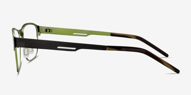 Python Black MetalEyeglass Frames from EyeBuyDirect, Side View