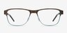 Python Matte Brown MetalEyeglass Frames from EyeBuyDirect, Front View