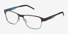 Python Matte Brown MetalEyeglass Frames from EyeBuyDirect, Angle View