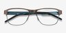 Python Matte Brown MetalEyeglass Frames from EyeBuyDirect, Closed View