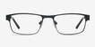 Java Black MetalEyeglass Frames from EyeBuyDirect, Front View