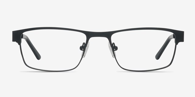 Java Black MetalEyeglass Frames from EyeBuyDirect, Front View