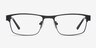 Java Black MetalEyeglass Frames from EyeBuyDirect, Front View