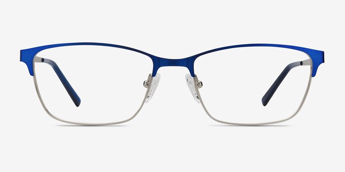 Cascade Bleu Métal Montures de lunettes de vue d'EyeBuyDirect