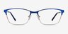 Cascade Bleu MétalMontures de lunettes de vue d'EyeBuyDirect, Vue de Face