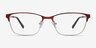 Cascade Red MetalEyeglass Frames from EyeBuyDirect, Front View