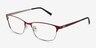 Cascade Red MetalEyeglass Frames from EyeBuyDirect, Angle View