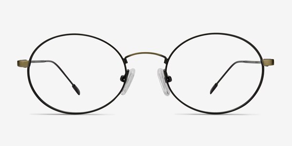 Mercury Black Bronze Metal Eyeglass Frames