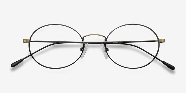 Mercury Black Bronze MétalMontures de lunettes de vue d'EyeBuyDirect, Vue Rapprochée