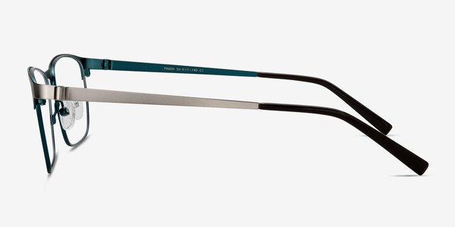 Pinion Gunmetal MetalEyeglass Frames from EyeBuyDirect, Side View