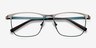 Pinion Gunmetal MetalEyeglass Frames from EyeBuyDirect, Closed View