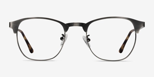 Ferrous Gunmetal MétalMontures de lunettes de vue d'EyeBuyDirect, Vue de Face